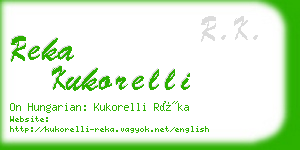 reka kukorelli business card